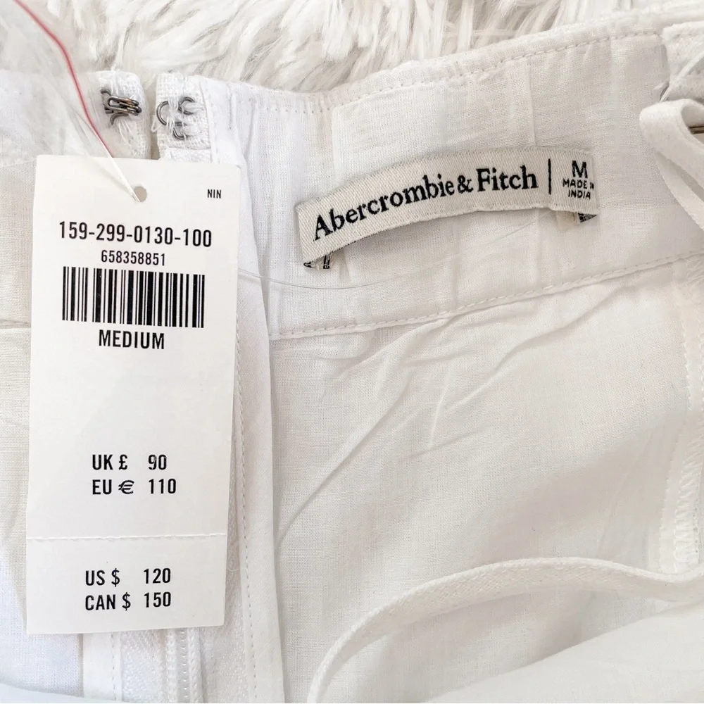 Abercrombie & Fitch White Maxi Slip Dress